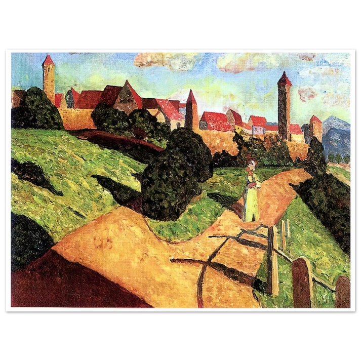 Wassily Kandinsky - OLD TOWN II 1902  75x100 cm / 30x40inches Fine Art Poster