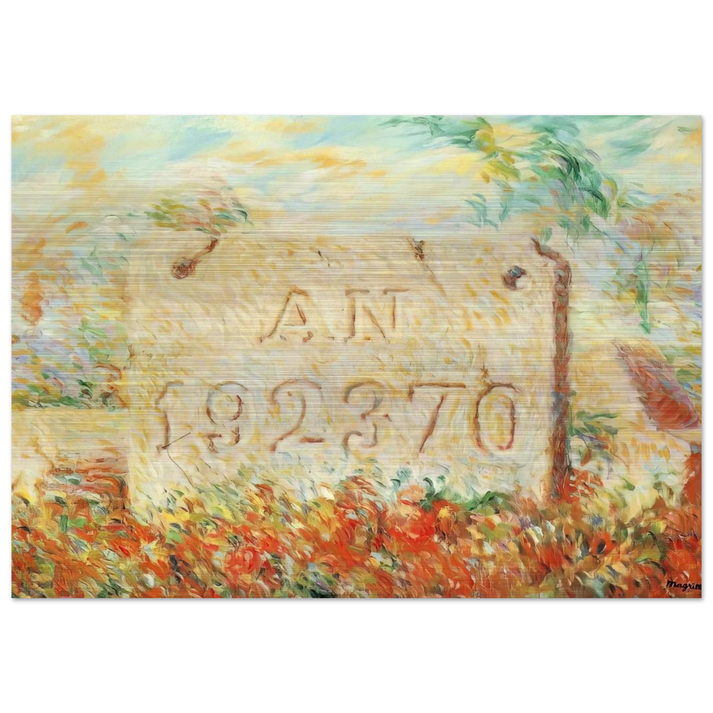 THE SMILE 1943 - Rene Magritte Brushed Aluminum Print - 70x100 cm / 28x40 inches | Rene Magritte Aluminum Print | Rene Magritte Prints