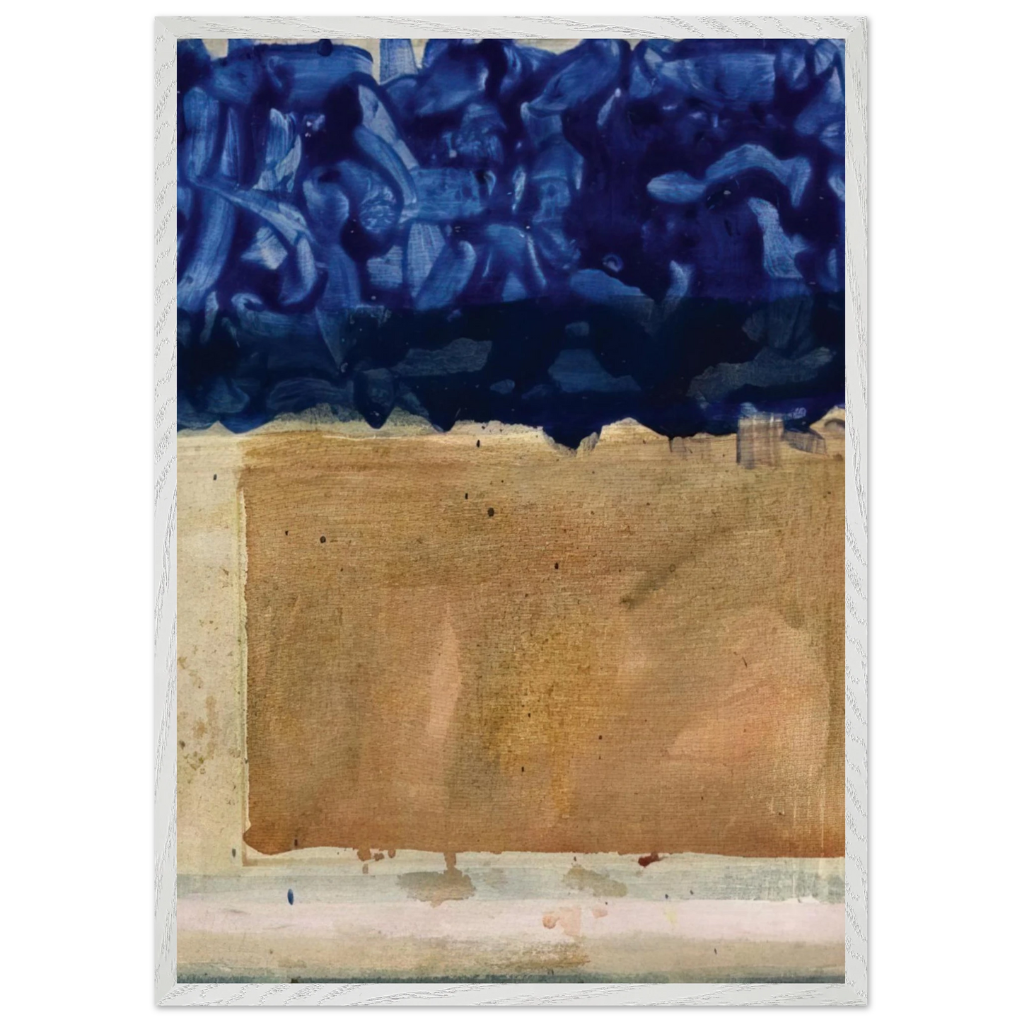 Helen Frankenthaler - Shoreline - 1952 Wall art - 50x70 cm / 20x28 inches - Premium Wooden Framed Poster With Fine Art Paper-canvas - Black frame