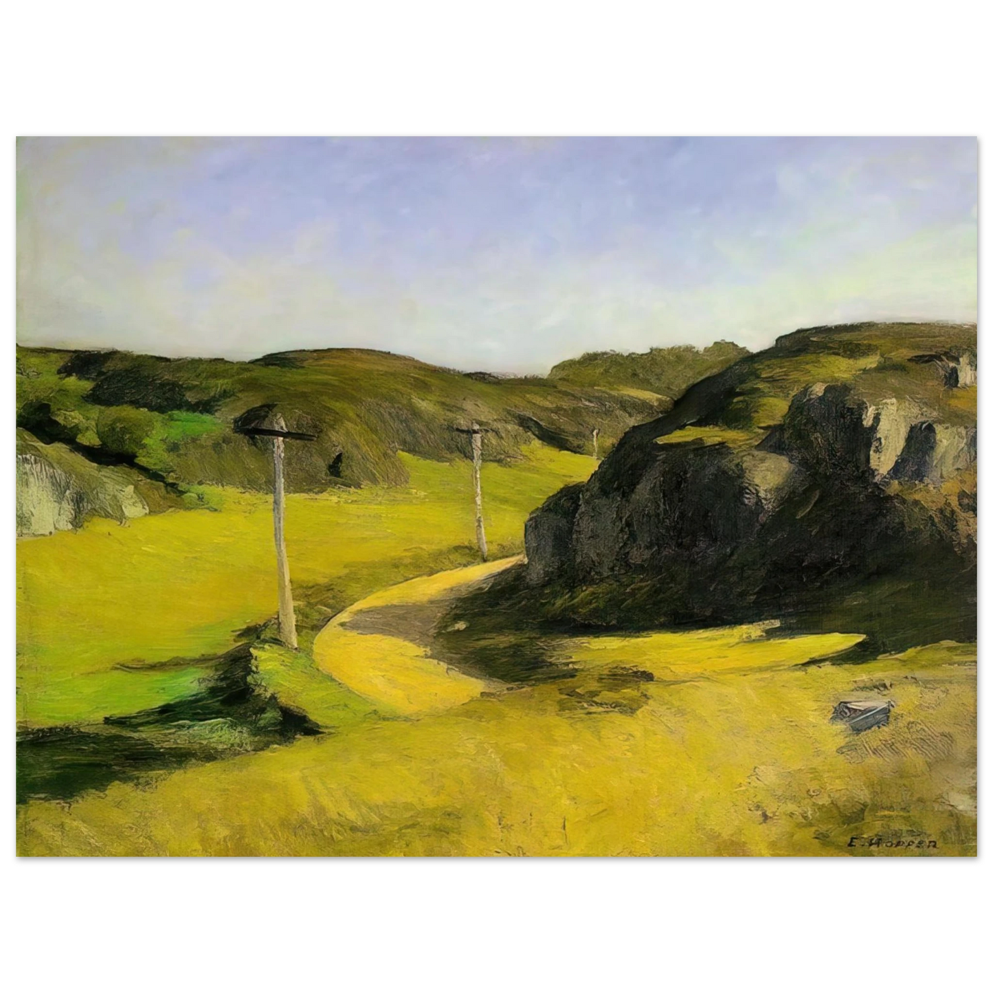 Edward Hopper - Road in Maine Fine Art Poster