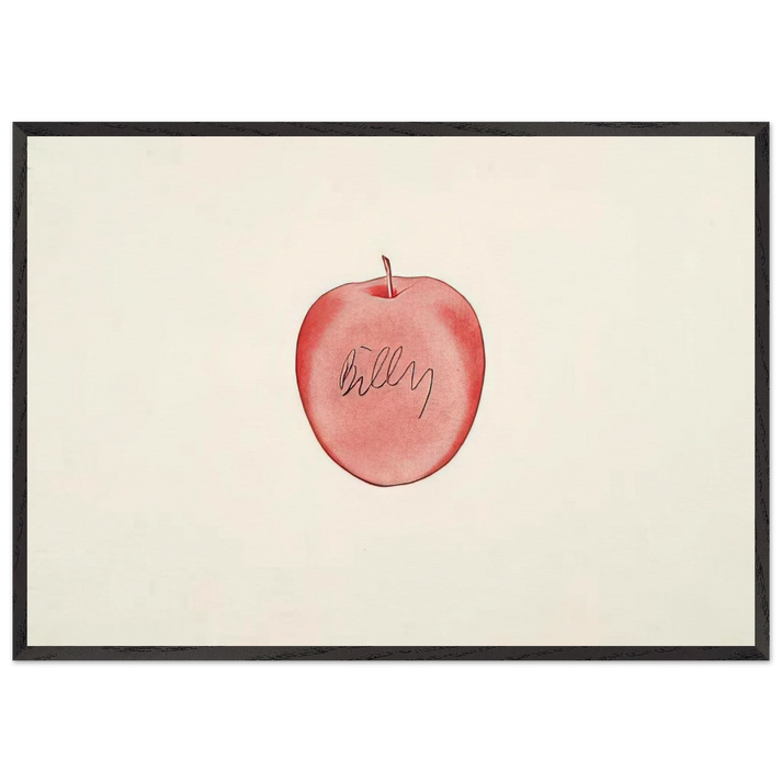 Red Apple - 1996 - Billy Apple 70x100 cm / 28x40 inches Framed Art Print – Black Wooden Frame