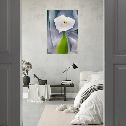 Calla Lily on Grey - Georgia O'Keeffe Brushed Aluminum Print - 70x100 cm / 28x40 inches | Georgia O'Keeffe Aluminum Print | Georgia O'Keeffe Prints