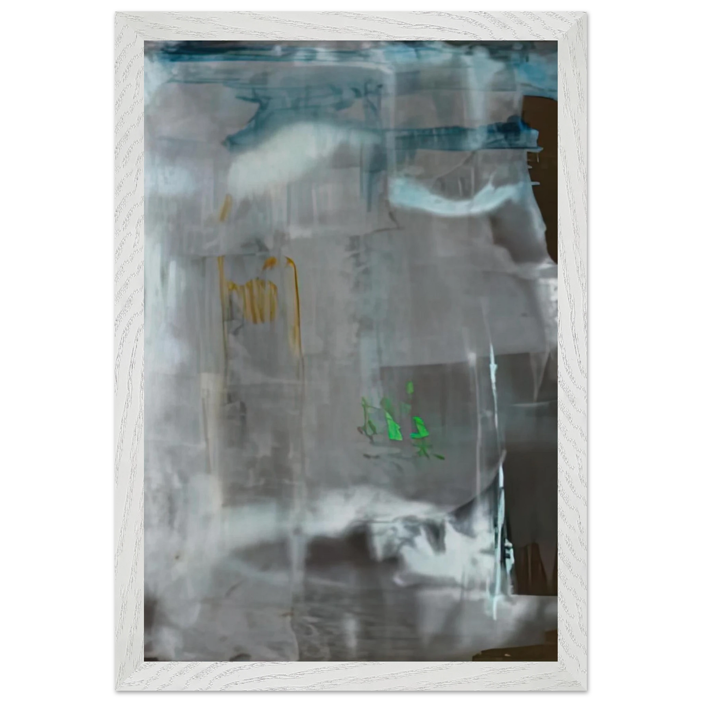 Helen Frankenthaler - Portrait of a Lady in White, 1979- Wall Art - 21x29.7 cm / 8x12" - Premium Wooden Framed Poster With Fine Art Paper-canvas - White frame