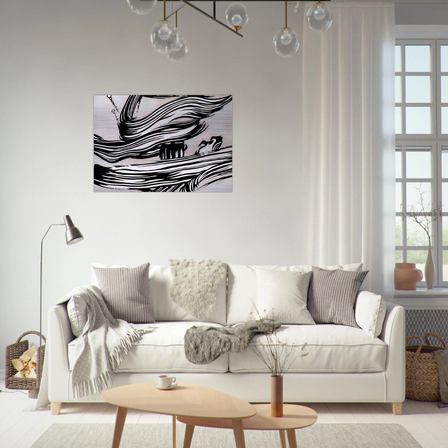 BRUSHSTROKES 1968 - Roy Lichtenstein Brushed Aluminum Print - 70x100 cm / 28x40 inches | Roy Lichtenstein Aluminum Print | Roy Lichtenstein Prints
