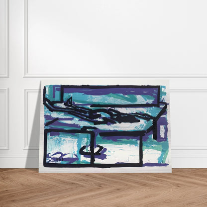 RECLINING FIGURE I - Frank Auerbach Brushed Aluminum Print - 70x100 cm / 28x40 inches | Frank Auerbach Aluminum Print | Frank Auerbach Prints