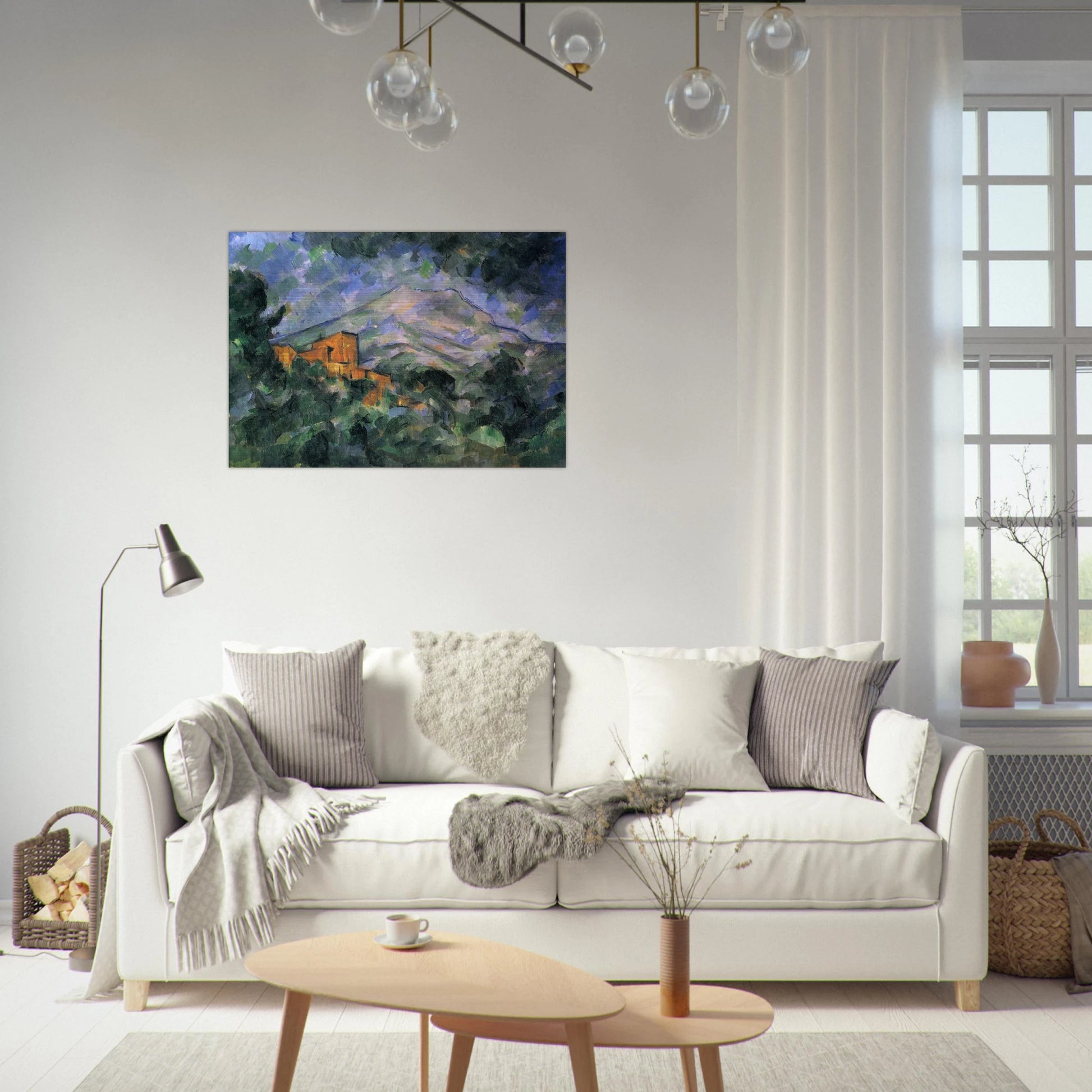 Montagne Sainte-Victoire and the Black Chateau - Paul Cézanne Brushed Aluminum Print - 70x100 cm / 28x40 inches | Paul Cézanne Aluminum Print | Paul Cézanne Prints