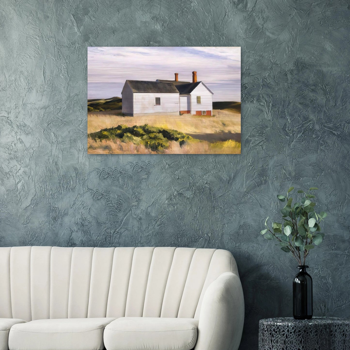 Ryders House - Edward Hopper Brushed Aluminum Print - 70x100 cm / 28x40 inches | Edward Hopper Aluminum Print | Edward Hopper Prints
