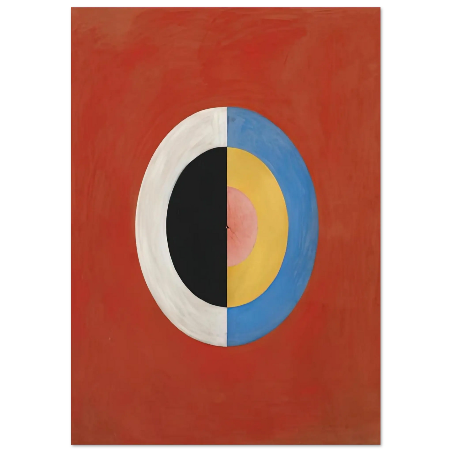 Hilma af Klint - THE SWAN NO 17 1915 0 Wall art - 70x100 cm / 28x40 Inches - Premium Wooden Framed Poster With Fine Art Paper - Black frame