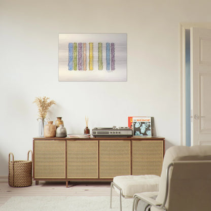 Untitled - 1978 - Gene Davis Brushed Aluminum Print - 70x100 cm / 28x40 inches | Gene Davis Aluminum Print | Gene Davis Prints