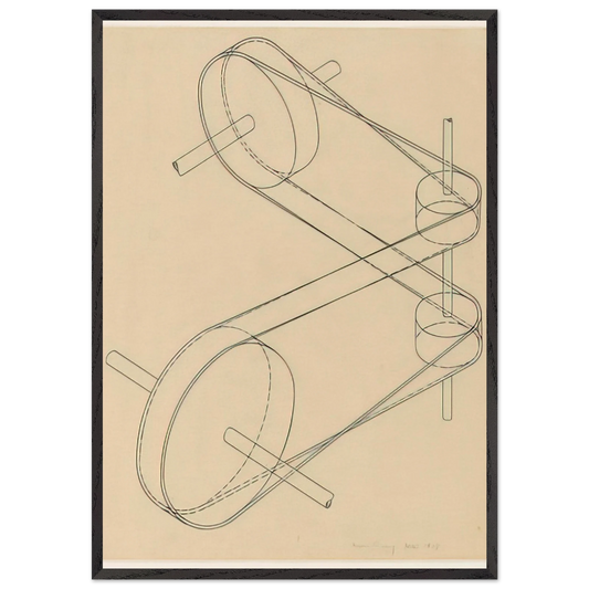 Untitled N35 - Man Ray 70x100 cm / 28x40 inches Framed Art Print – Black Wooden Frame