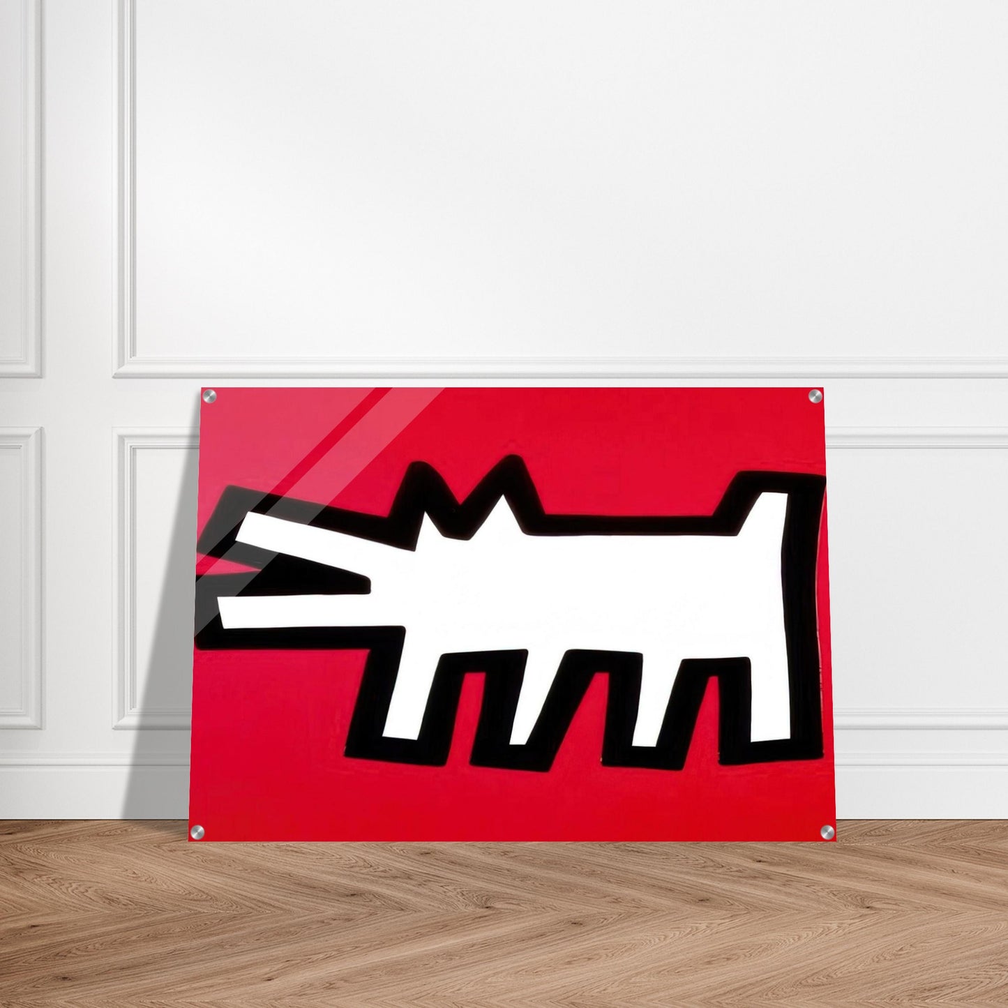 BARKING DOG 1990 - Keith Haring Acrylic Print - 70x100 cm / 28x40″ inches