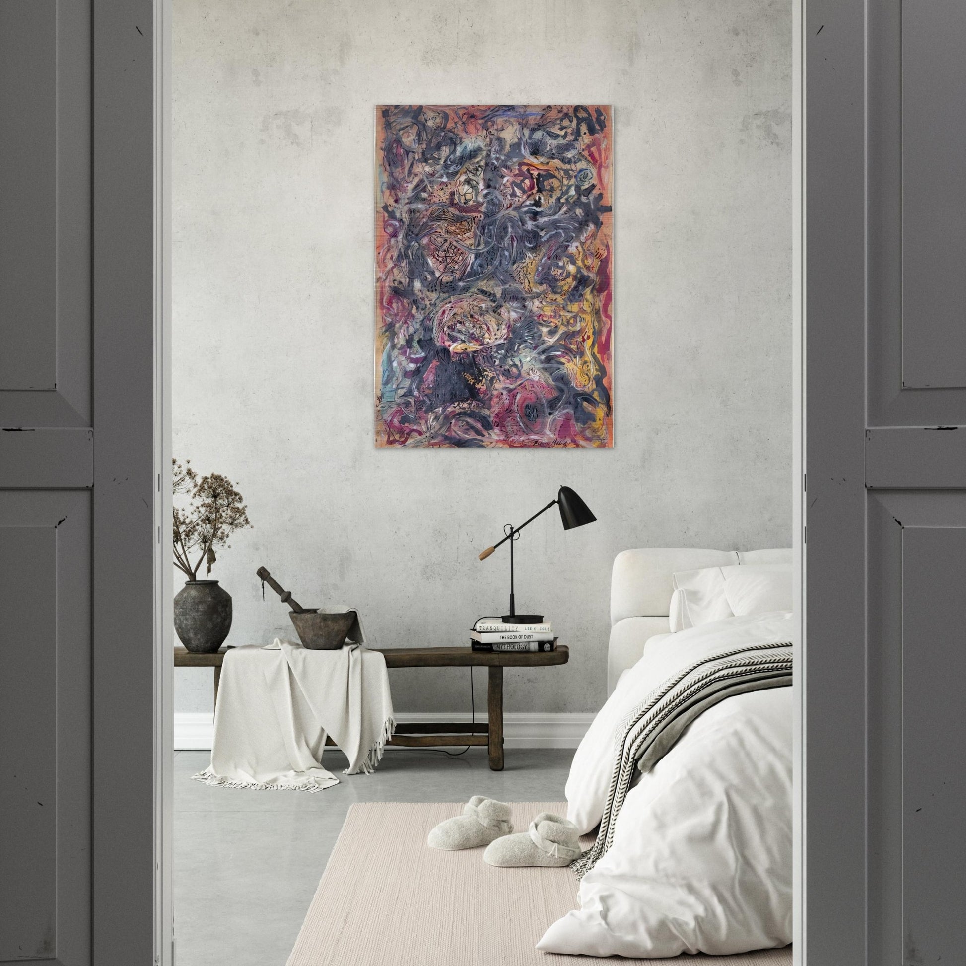 PATTERN - Jackson Pollock Brushed Aluminum Print - 70x100 cm / 28x40 inches | Jackson Pollock Aluminum Print | Jackson Pollock Prints