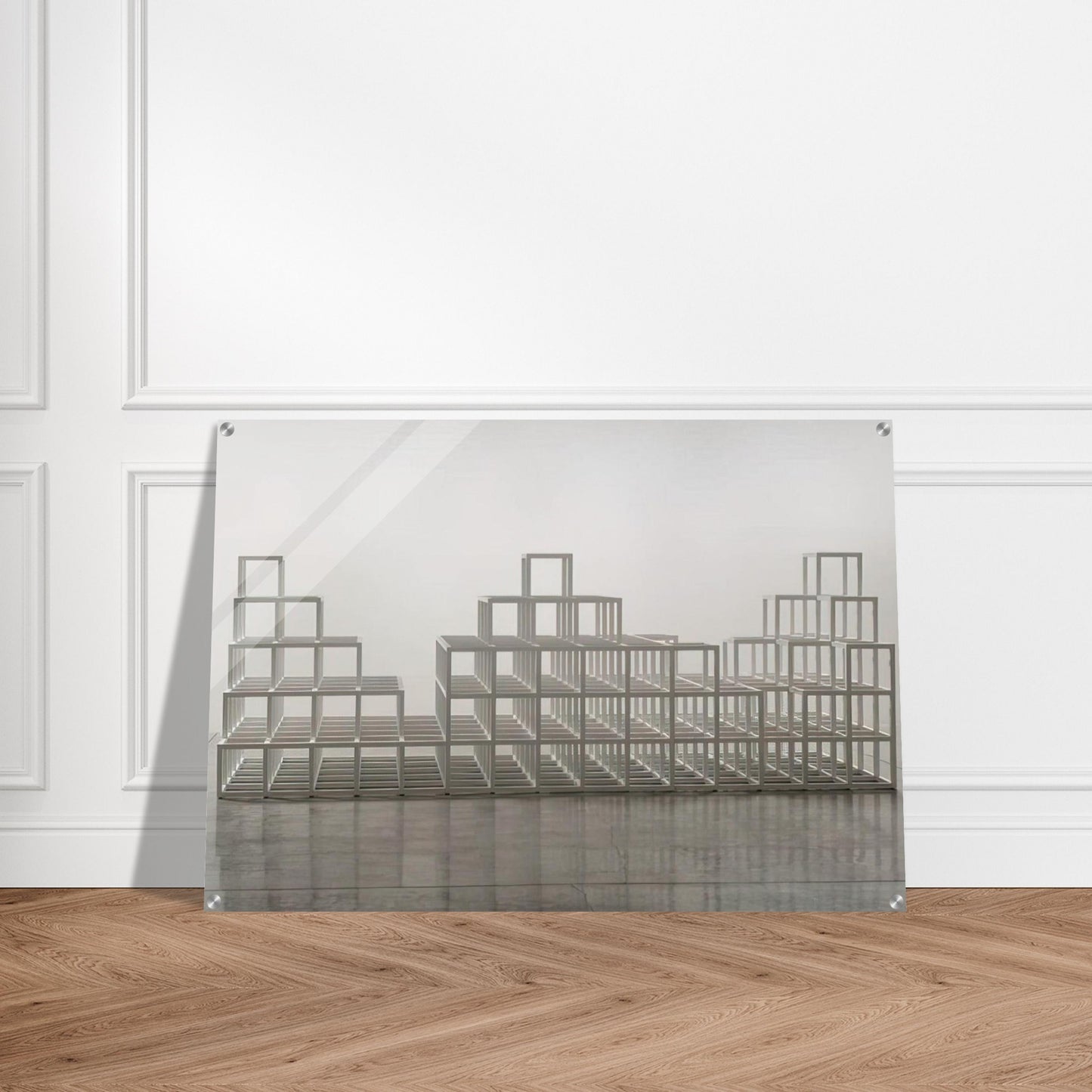 Structure with Three Towers - Sol LeWitt Acrylic Print - 70x100 cm / 28x40″ inches | Sol LeWitt Wall Art | Sol LeWitt Prints
