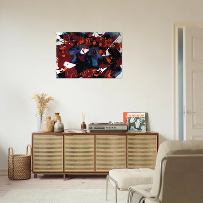 Untitled  SFP94-149  SFF 1819  - Sam Francis Brushed Aluminum Print - 70x100 cm / 28x40 inches | Sam Francis Aluminum Print | Sam Francis Prints
