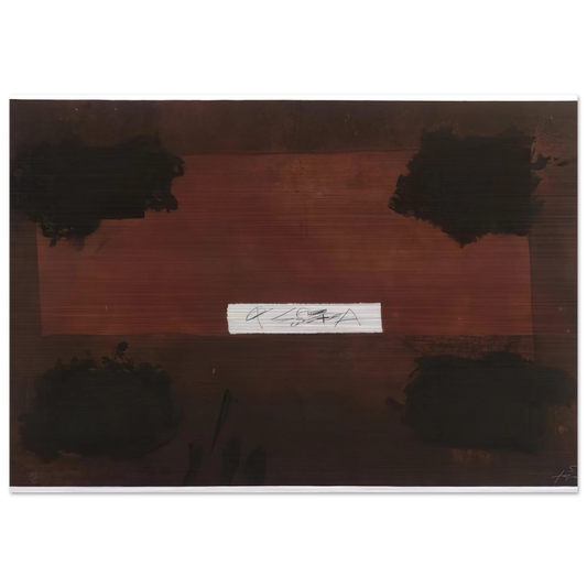 PASTED CLOTH 1976 - Antoni Tapies Brushed Aluminum Print - 70x100 cm / 28x40 inches | Antoni Tapies Aluminum Print | Antoni Tapies Prints
