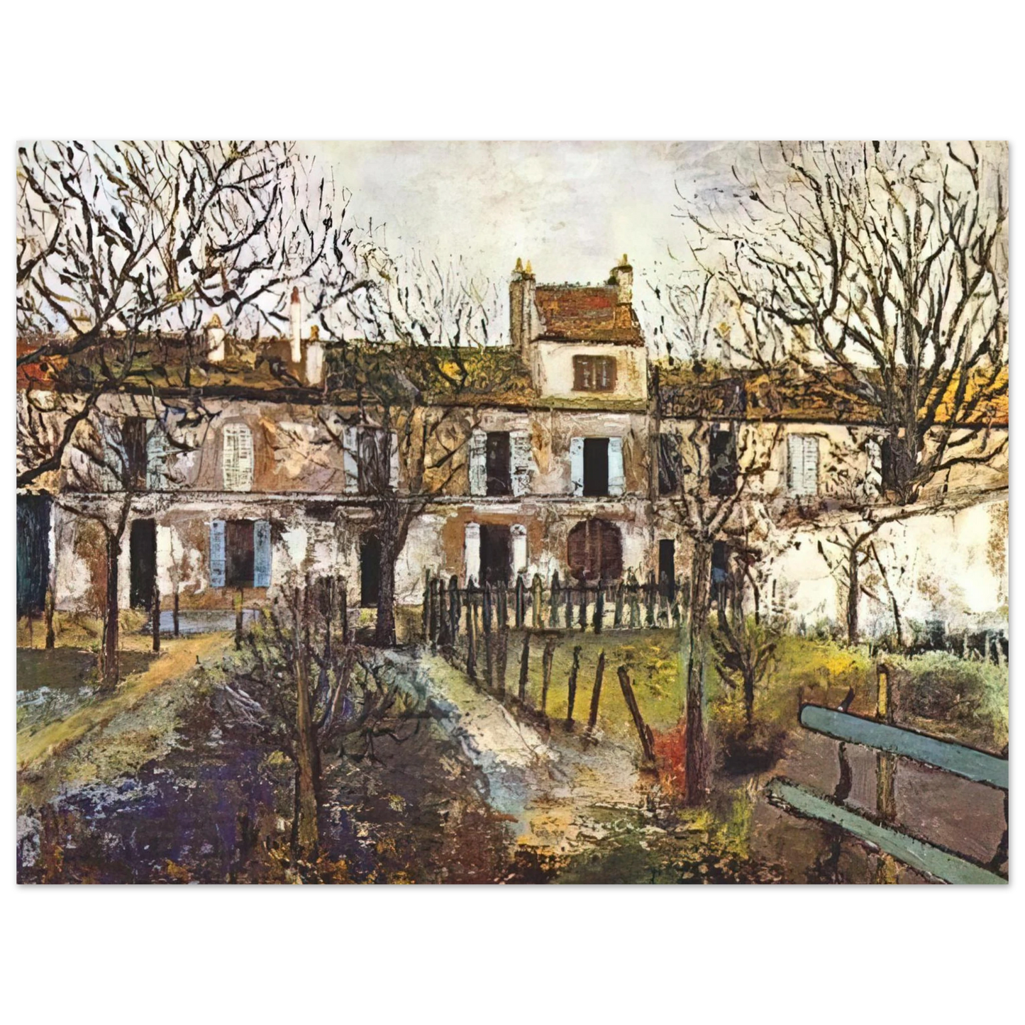 Maurice Utrillo - THE GARDEN AT MONTMAGNY  75x100 cm / 30x40inches Fine Art Poster
