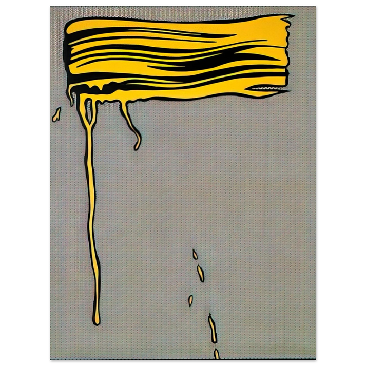 Roy Lichtenstein - YELLOW BRUSHSTROKE I 1965  75x100 cm / 30x40inches Fine Art Poster