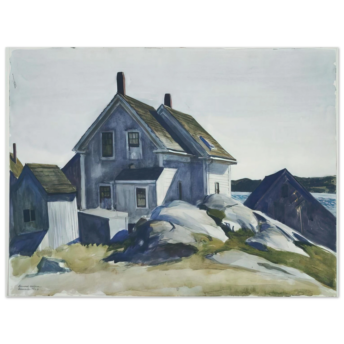 Edward Hopper - House at the Fort, Gloucester Fine Art Poster