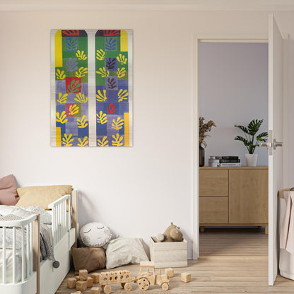 STAINED GLASS WINDOW WINDOW OF THE ABSIDE OF THE ROSARY CHAPEL 1949 - Henri Matisse Brushed Aluminum Print - 70x100 cm / 28x40 inches | Henri Matisse Aluminum Print | Henri Matisse Prints