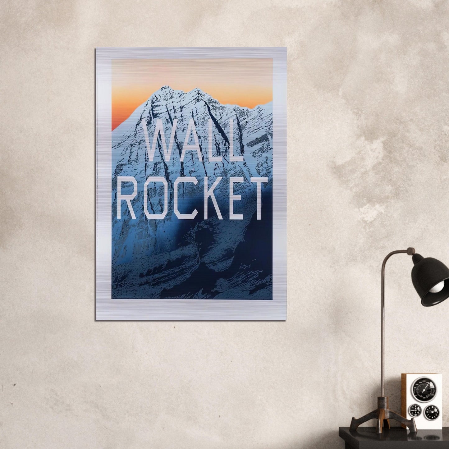WALL ROCKET 2013 - Edward Ruscha Brushed Aluminum Print - 70x100 cm / 28x40 inches | Edward Ruscha Aluminum Print | Edward Ruscha Prints