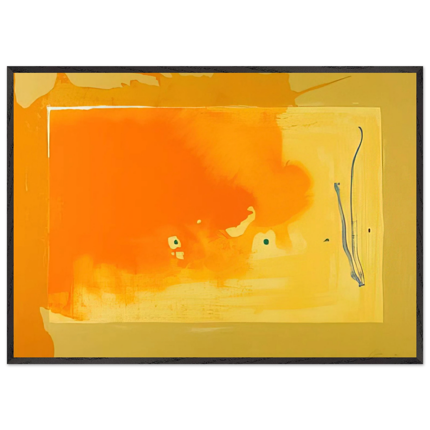 Helen Frankenthaler - Bilbao - 1998 Wall art - A1 (59.4 x 84.1  cm) - Premium Wooden Framed Poster With Fine Art Paper-canvas - White frame