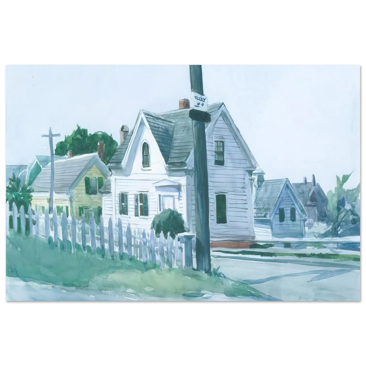 Edward Hopper - White House with Dormer Window Fine Art Poster
