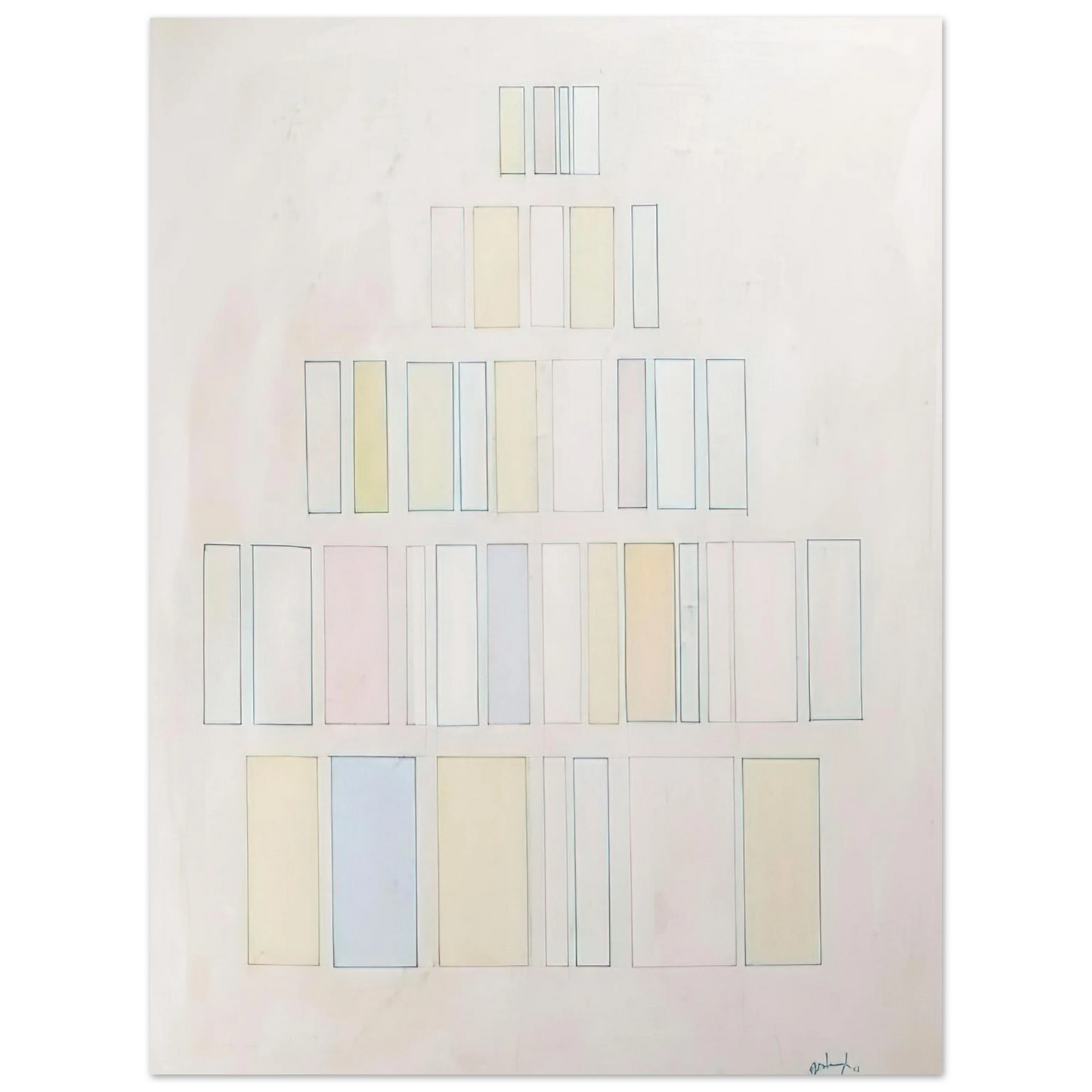 Robert Goodnough - Red and Green with Pale Colors - 1966  75x100 cm / 30x40inches Fine Art Poster