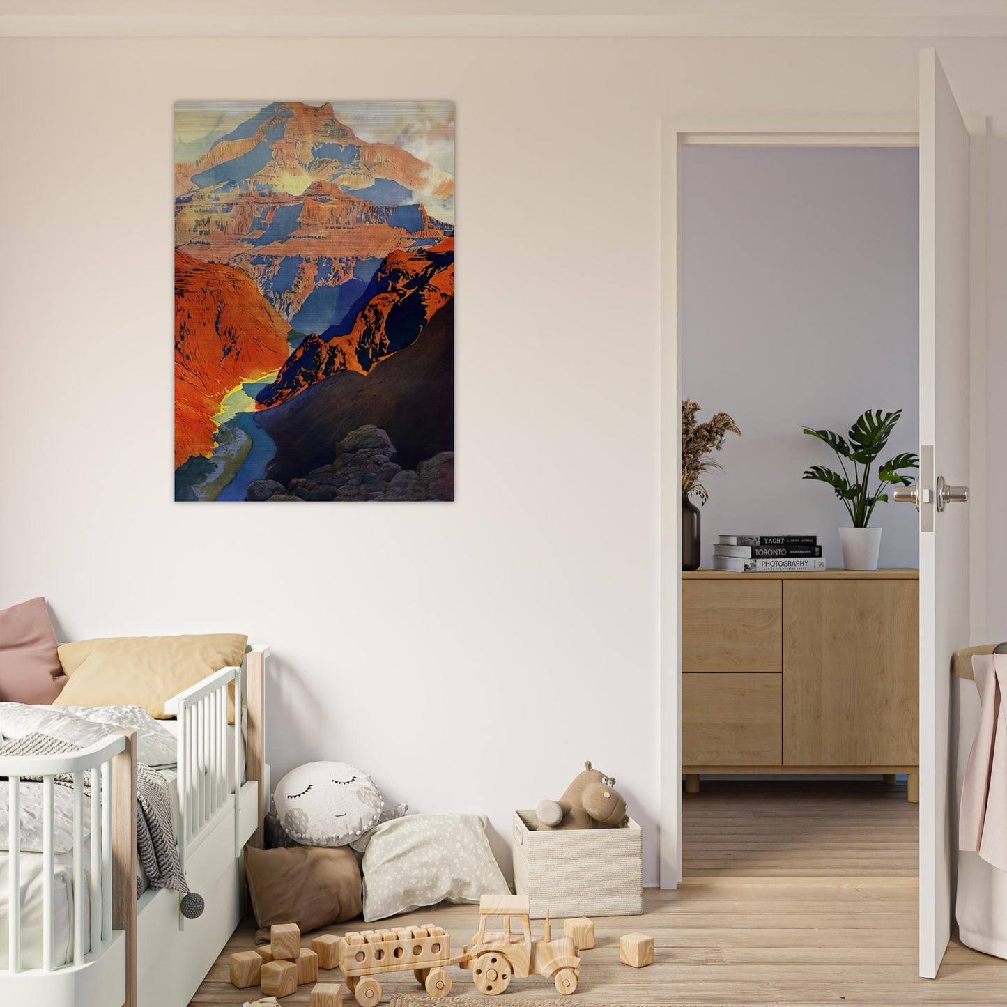 Grand Canyon - Maxfield Parrish Brushed Aluminum Print - 70x100 cm / 28x40 inches | Maxfield Parrish Aluminum Print | Maxfield Parrish Prints