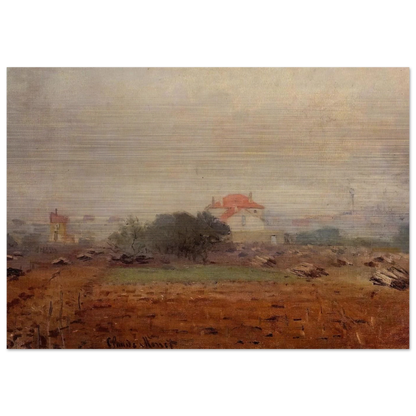 Fog - claude monet Brushed Aluminum Print - 70x100 cm / 28x40 inches | claude monet Aluminum Print | claude monet Prints