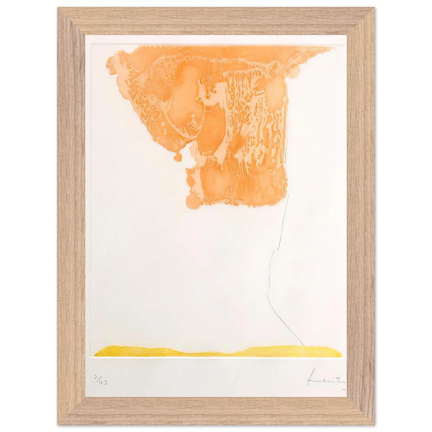 Helen Frankenthaler - Pranzo Italiano - 1973 Wall art - 60x80 cm / 24x32 inches - Premium Wooden Framed Poster With Fine Art Paper-canvas - Wood frame