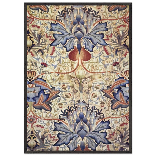 ACANTHUS EMBROIDERED PANEL 1890 - William Morris 70x100 cm / 28x40 inches Framed Art Print – Black Wooden Frame