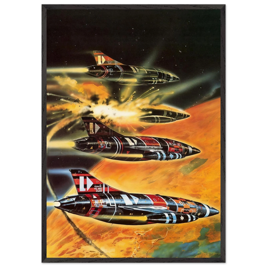 Chris Foss N6 - Chris Foss 70x100 cm / 28x40 inches Framed Art Print – Black Wooden Frame