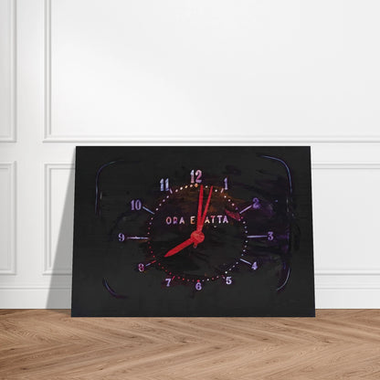 The Exact Time - 1973 - Mario Schifano Brushed Aluminum Print - 70x100 cm / 28x40 inches | Mario Schifano Aluminum Print | Mario Schifano Prints