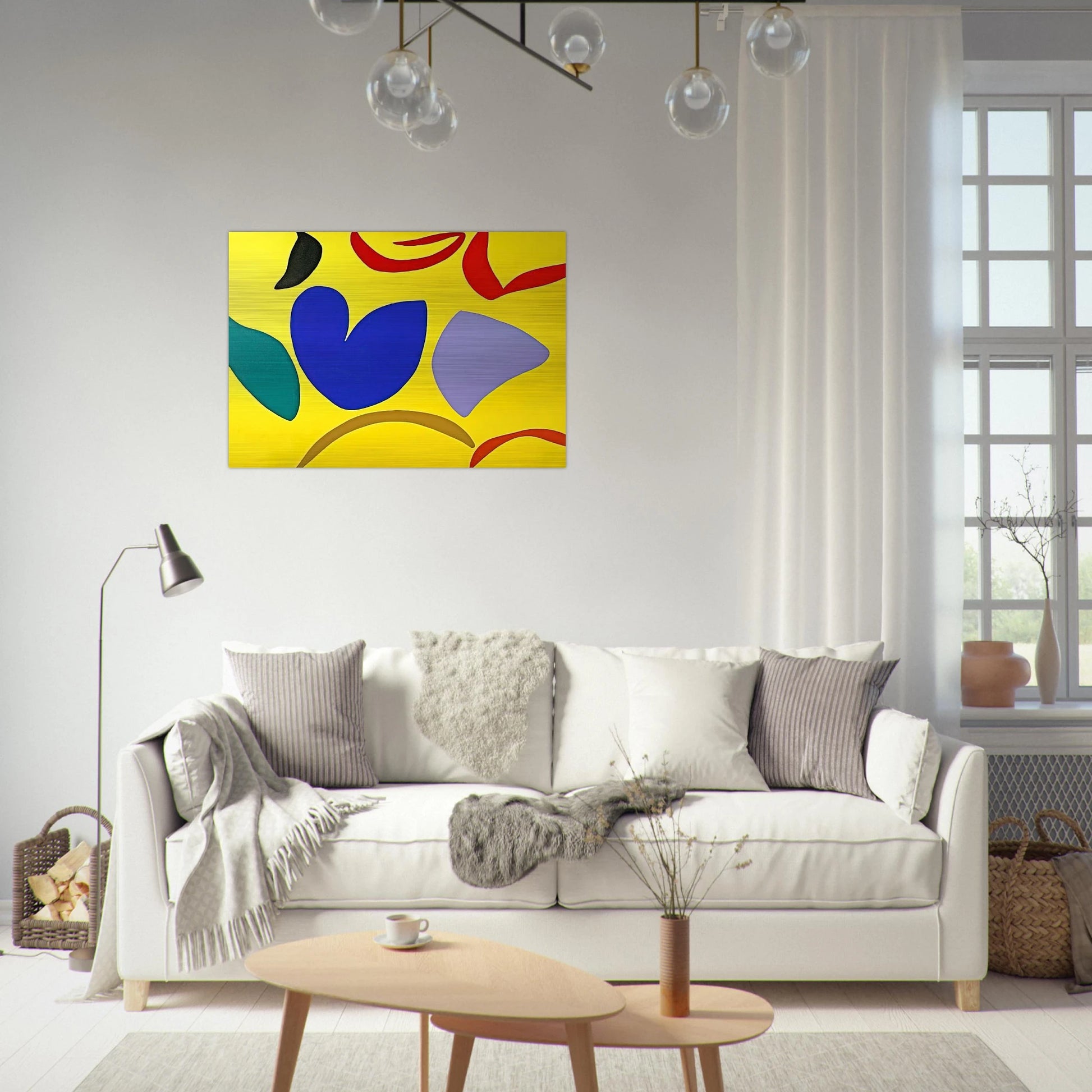 M-yellow - 1965 - Ray Parker Brushed Aluminum Print - 70x100 cm / 28x40 inches | Ray Parker Aluminum Print | Ray Parker Prints