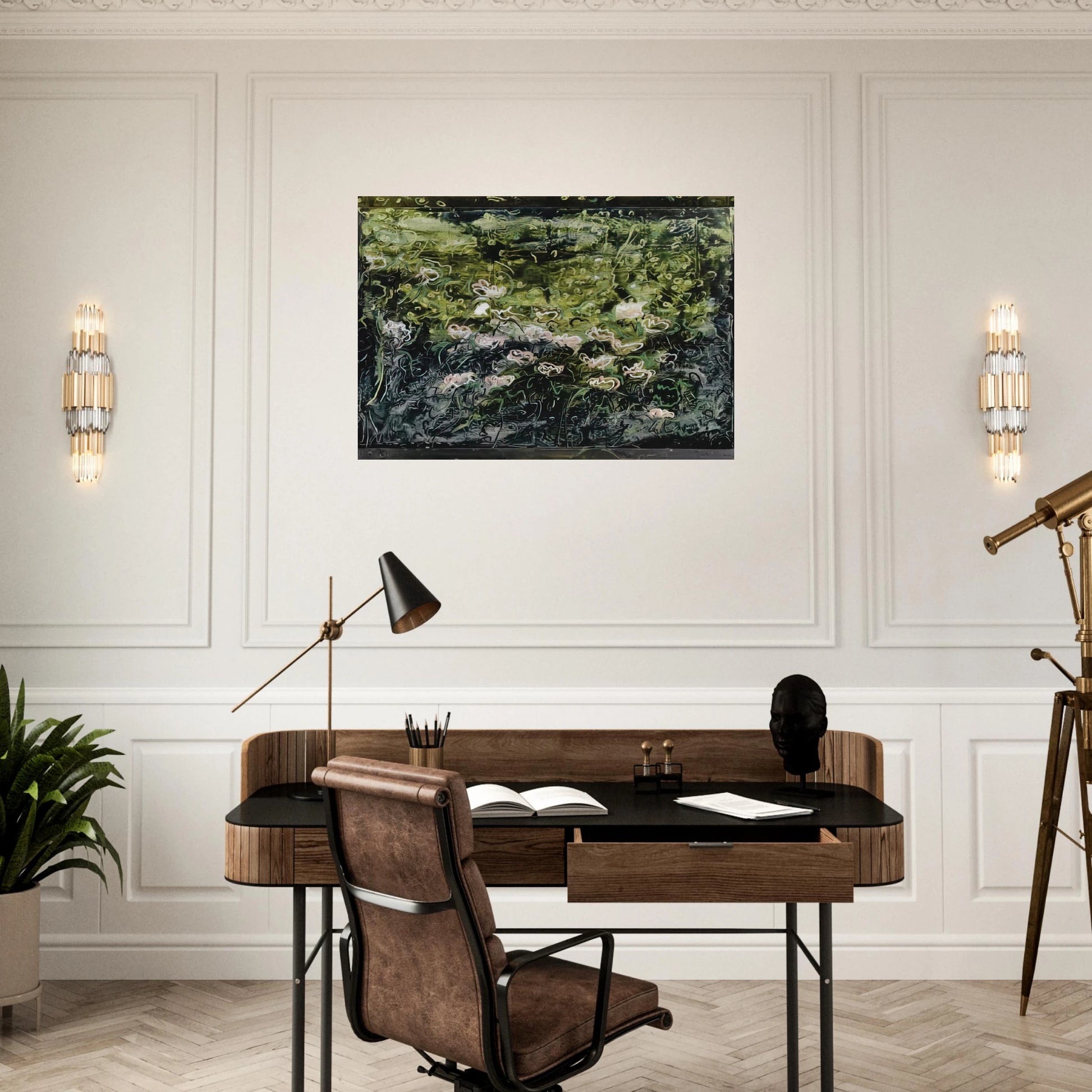Acquatico - Art Informel - Mario Schifano Brushed Aluminum Print - 70x100 cm / 28x40 inches | Mario Schifano Aluminum Print | Mario Schifano Prints