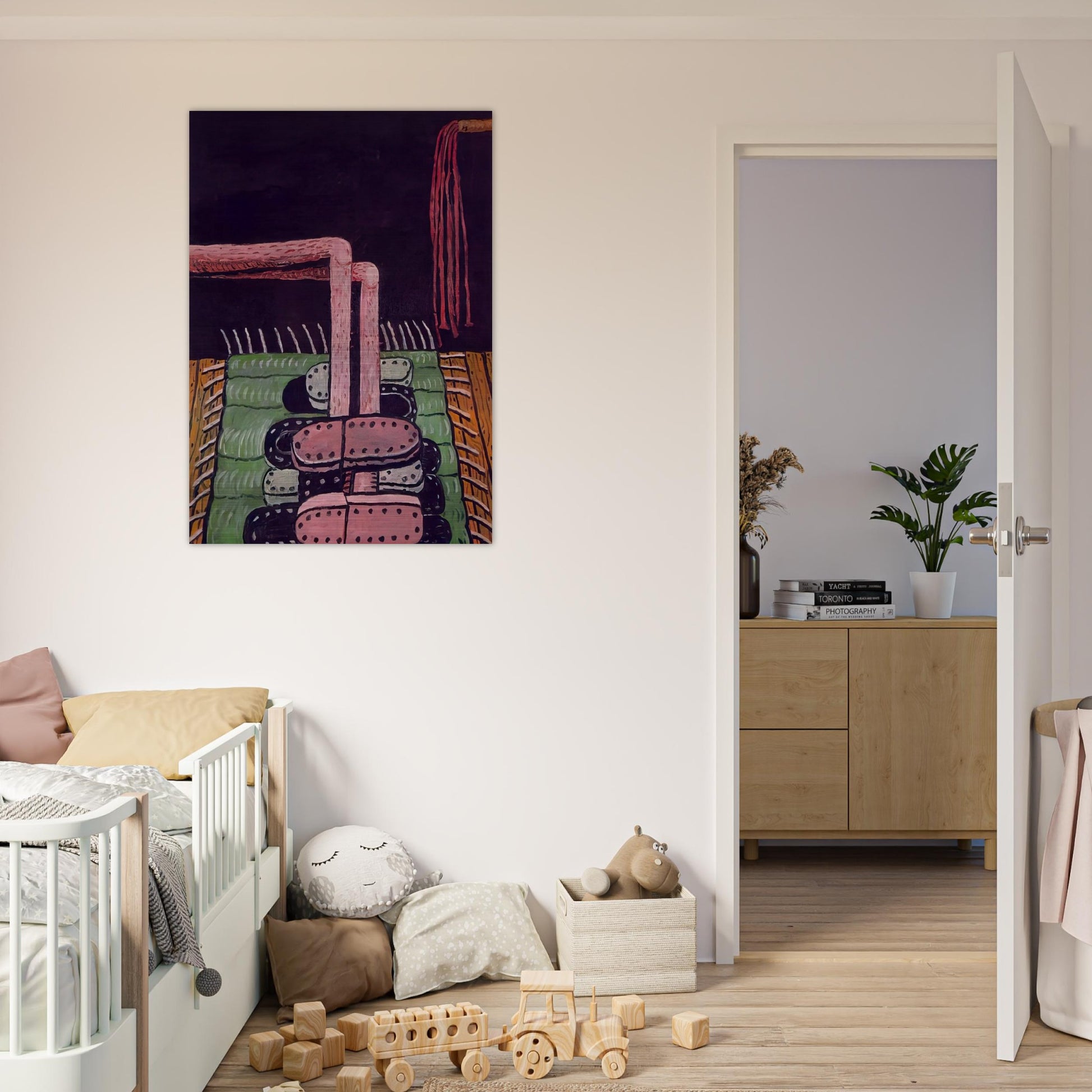 GREEN RUG - Philip Guston Brushed Aluminum Print - 70x100 cm / 28x40 inches | Philip Guston Aluminum Print | Philip Guston Prints