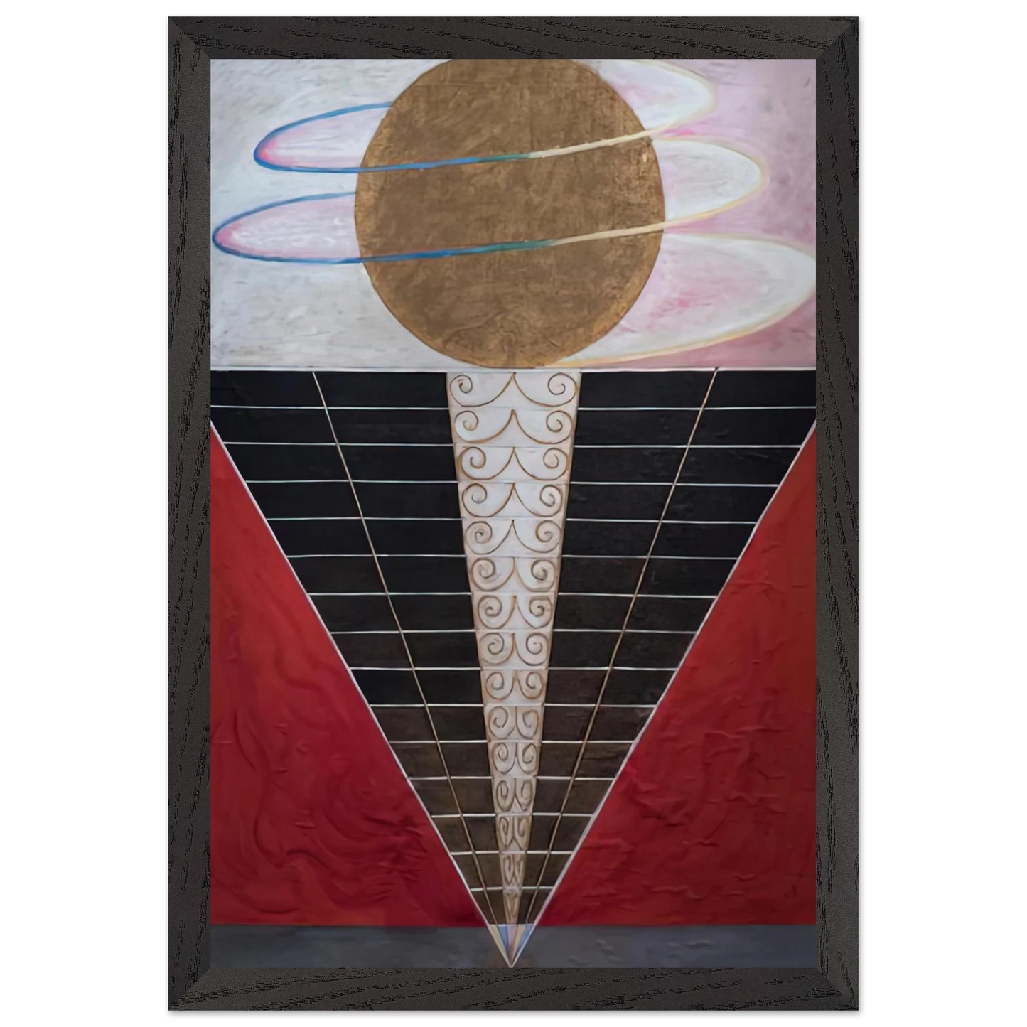 Hilma af Klint - ALTARPIECE NO 2 1915 Wall art - 21x29.7 cm / 8x12" - Premium Wooden Framed Poster With Fine Art Paper-canvas - Black frame