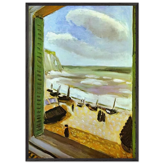 OPEN WINDOW AT COLLIOURE 1905 - Henri Matisse 70x100 cm / 28x40 inches Framed Art Print – Black Wooden Frame