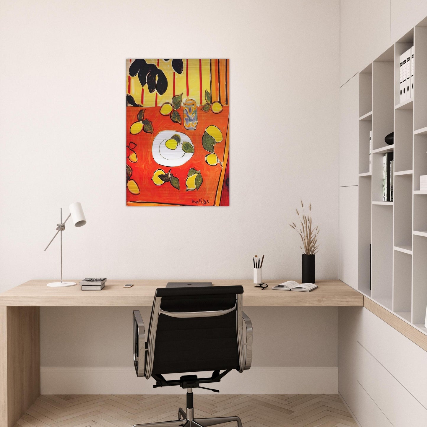 BLACK PHILODENDRON AND LEMONS 1943 - Henri Matisse Brushed Aluminum Print - 70x100 cm / 28x40 inches | Henri Matisse Aluminum Print | Henri Matisse Prints