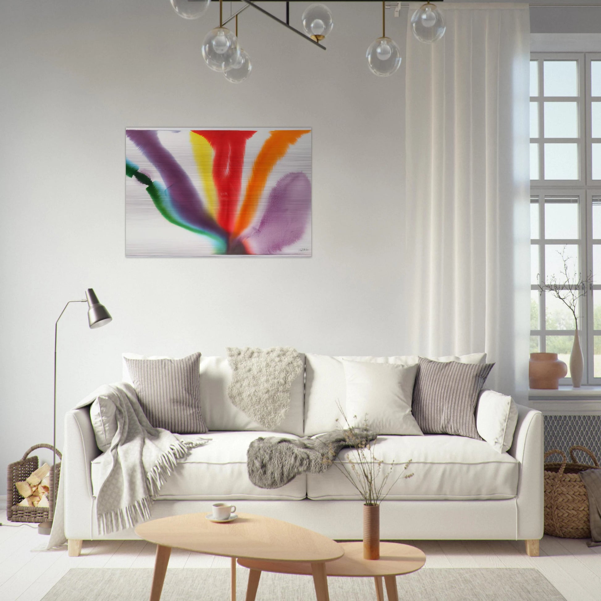 Phenomena Compass Bearing - 1979 - Paul Jenkins Brushed Aluminum Print - 70x100 cm / 28x40 inches | Paul Jenkins Aluminum Print | Paul Jenkins Prints