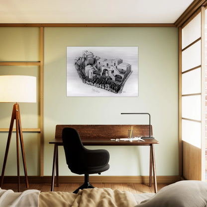 ESCHER (24) - MC Escher Brushed Aluminum Print - 70x100 cm / 28x40 inches | MC Escher Aluminum Print | MC Escher Prints