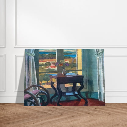 INTERIOR WITH A TABLE 1921 - Vanessa Bell Brushed Aluminum Print - 70x100 cm / 28x40 inches | Vanessa Bell Aluminum Print | Vanessa Bell Prints