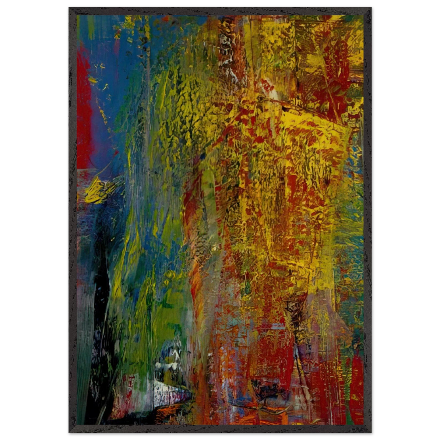 COURBET - Gerhard Richter 70x100 cm / 28x40 inches Framed Art Print – Black Wooden Frame