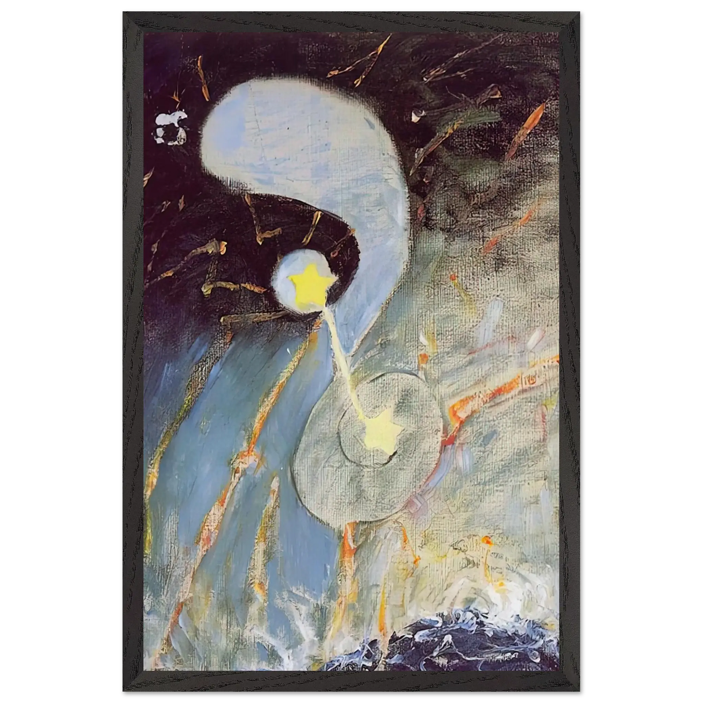 Hilma af Klint - CHAOS NR 2 1906 Wall art - 28x43  cm / XL (11x17 Inches) - Premium Wooden Framed Poster With Fine Art Paper - Wood frame