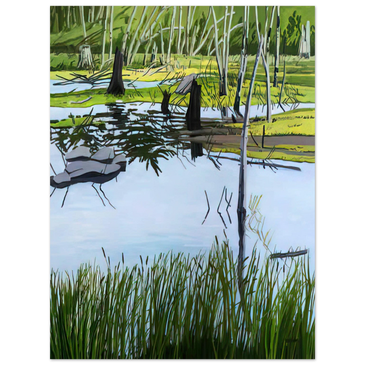Neil Welliver - Joanna's Marsh - 2000  75x100 cm / 30x40inches Fine Art Poster