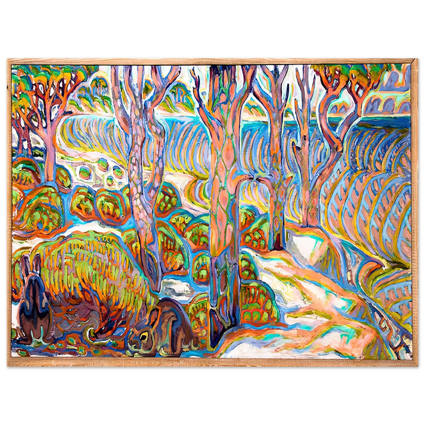 Walter Inglis Anderson - Walter Anderson Wall art - 27x35 cm / 11x14 inches - Premium Wooden Framed Poster With Fine Art Paper-canvas - Black frame