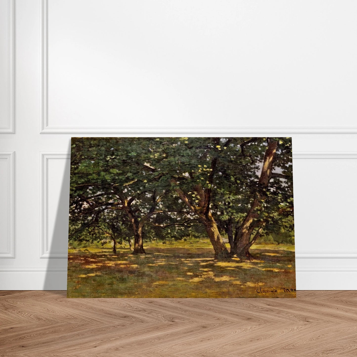Fontainebleau Forest - claude monet Brushed Aluminum Print - 70x100 cm / 28x40 inches | claude monet Aluminum Print | claude monet Prints