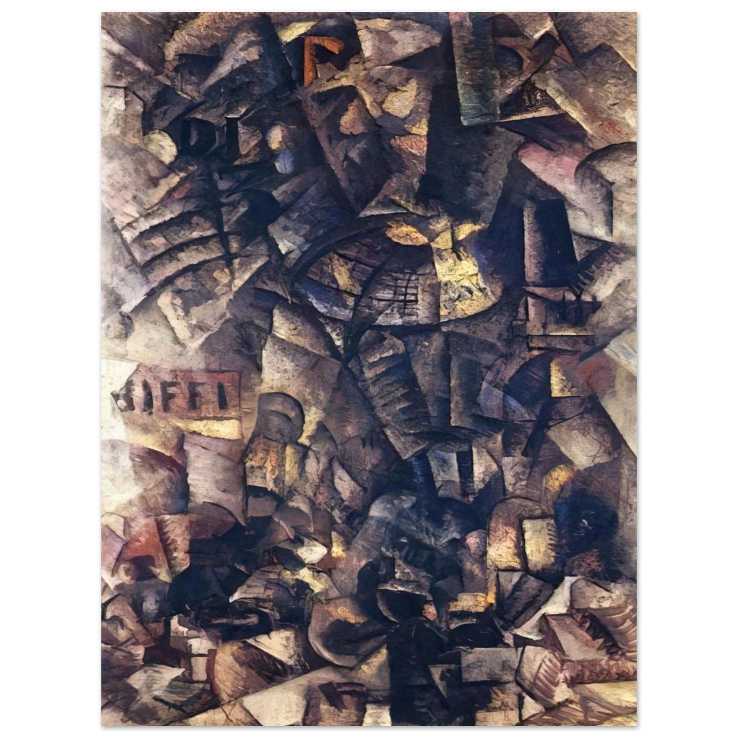 Carlo Carra - GALLERIA IN MILAN  75x100 cm / 30x40inches Fine Art Poster