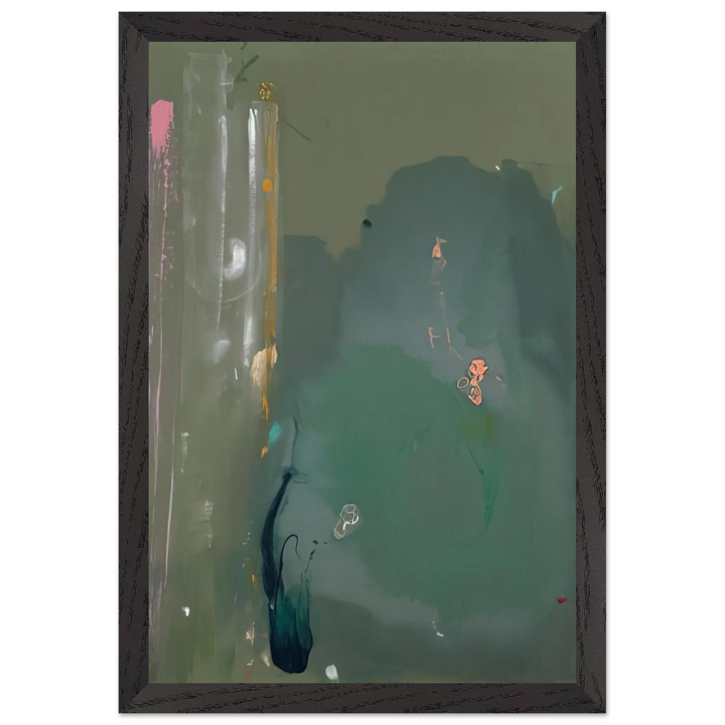 Helen Frankenthaler - CÃƒÆ’Ã‚Â´te d Argent - 1980 Wall art - A1 (59.4 x 84.1  cm) - Premium Wooden Framed Poster With Fine Art Paper-canvas - White frame