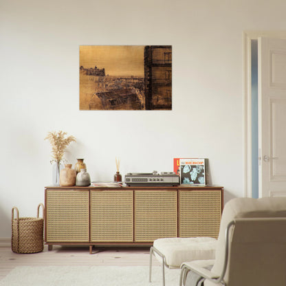 View from the Apartment in the Rue Lepic - Vincent van Gogh Brushed Aluminum Print - 70x100 cm / 28x40 inches | Vincent van Gogh Aluminum Print | Vincent van Gogh Prints